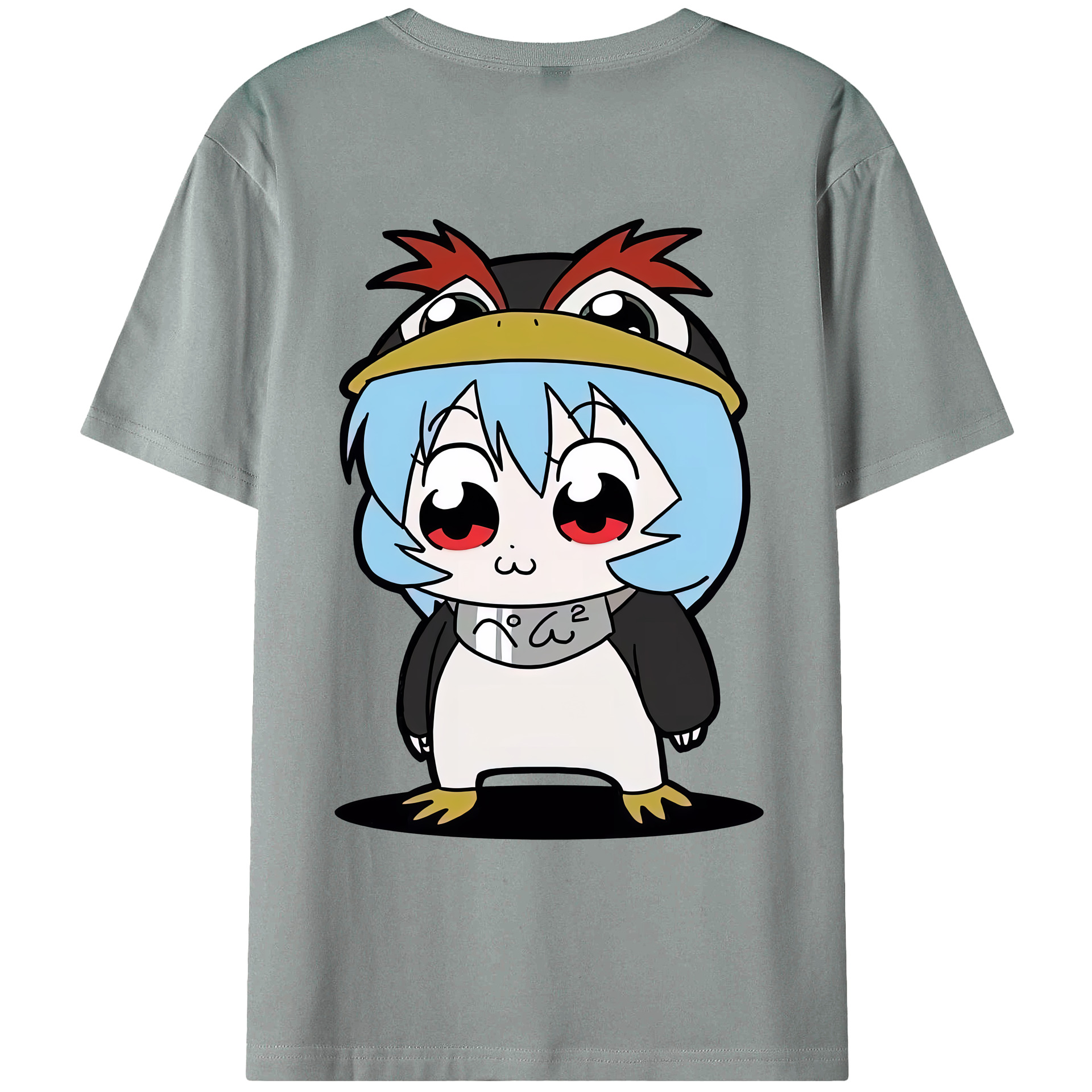 （画像用） EVA 新世紀エヴァンゲリオン 綿100％ メンズ半袖Tシャツ（バックプリント） 通気性